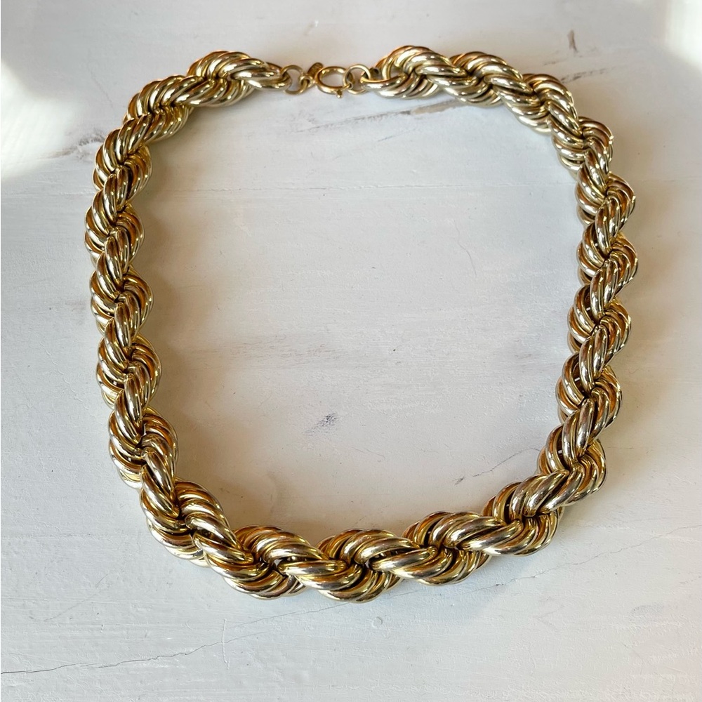 Napier Gold Tone Super Thick And Chunky Rope Chain Si… - Gem